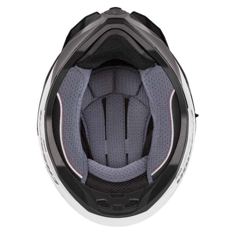 Casque Enduro Cassida Road Runner Dual blanc-noir