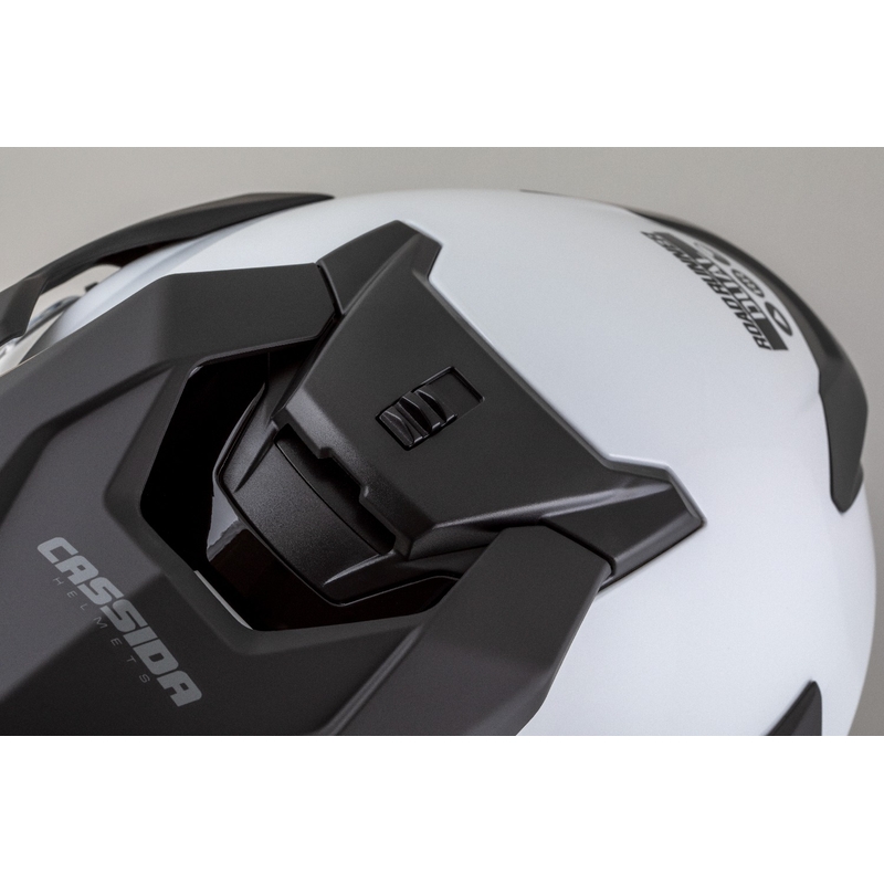 Casque Enduro Cassida Road Runner Dual blanc-noir