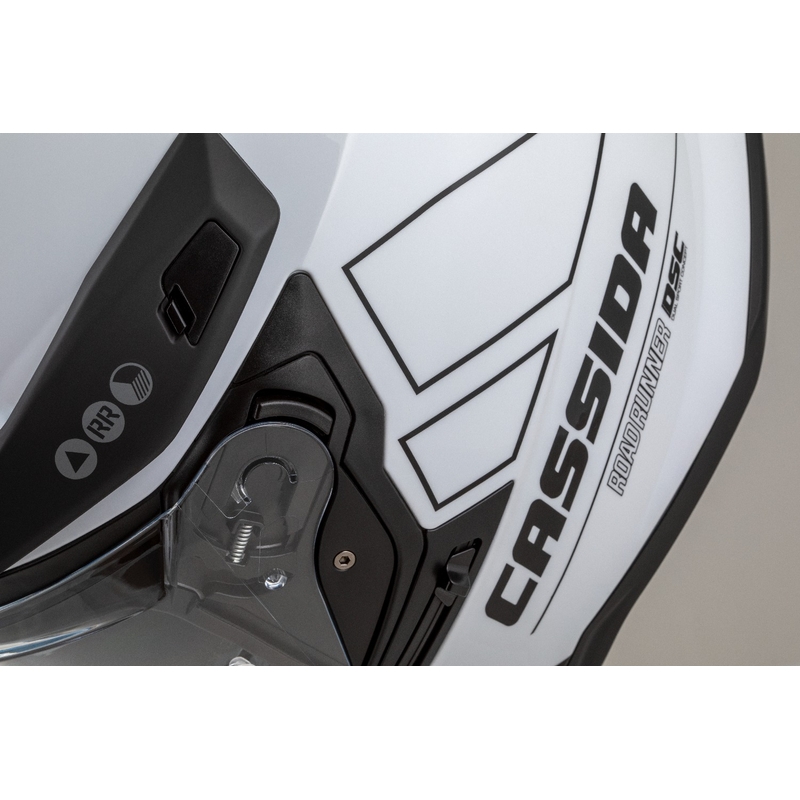 Casque Enduro Cassida Road Runner Dual blanc-noir