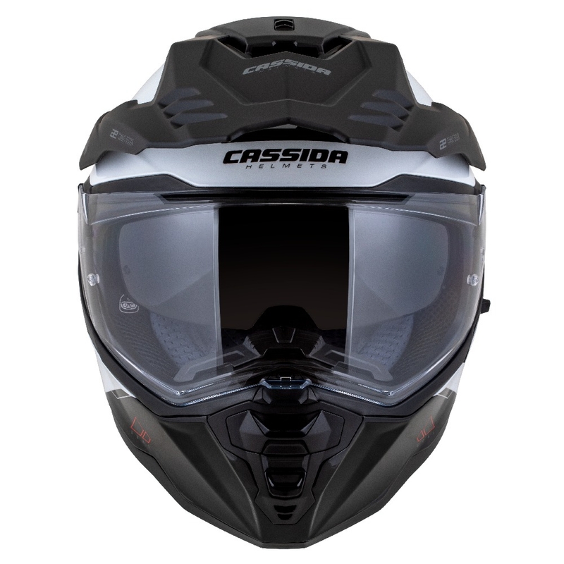 Casque Enduro Cassida Road Runner Dual blanc-noir
