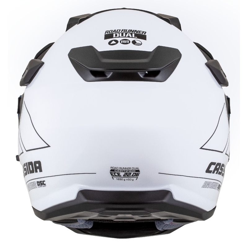 Casque Enduro Cassida Road Runner Dual blanc-noir