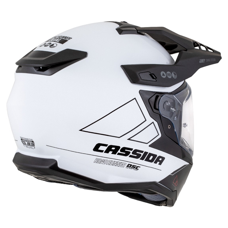 Casque Enduro Cassida Road Runner Dual blanc-noir