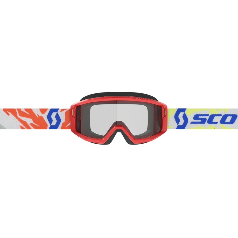 Lunettes de motocross enfant SCOTT Primal Youth rouge avec plexiglas transparent soldes