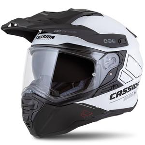Casque Enduro Cassida Road Runner Dual blanc-noir