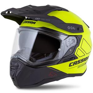 Casque enduro Cassida Road Runner Dual jaune fluo-noir