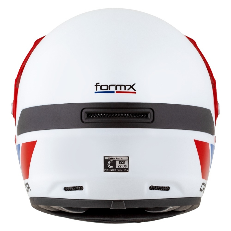 Casque enduro Cassida FormX FlatOut blanc-bleu-rouge