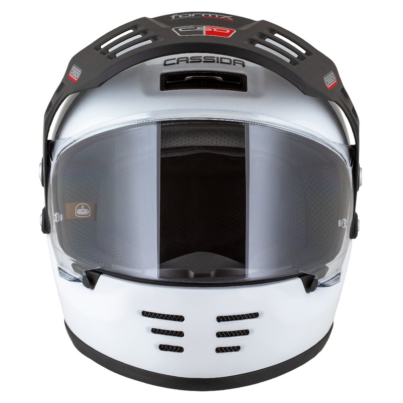 Casque enduro Cassida FormX FlatOut blanc-noir-rouge