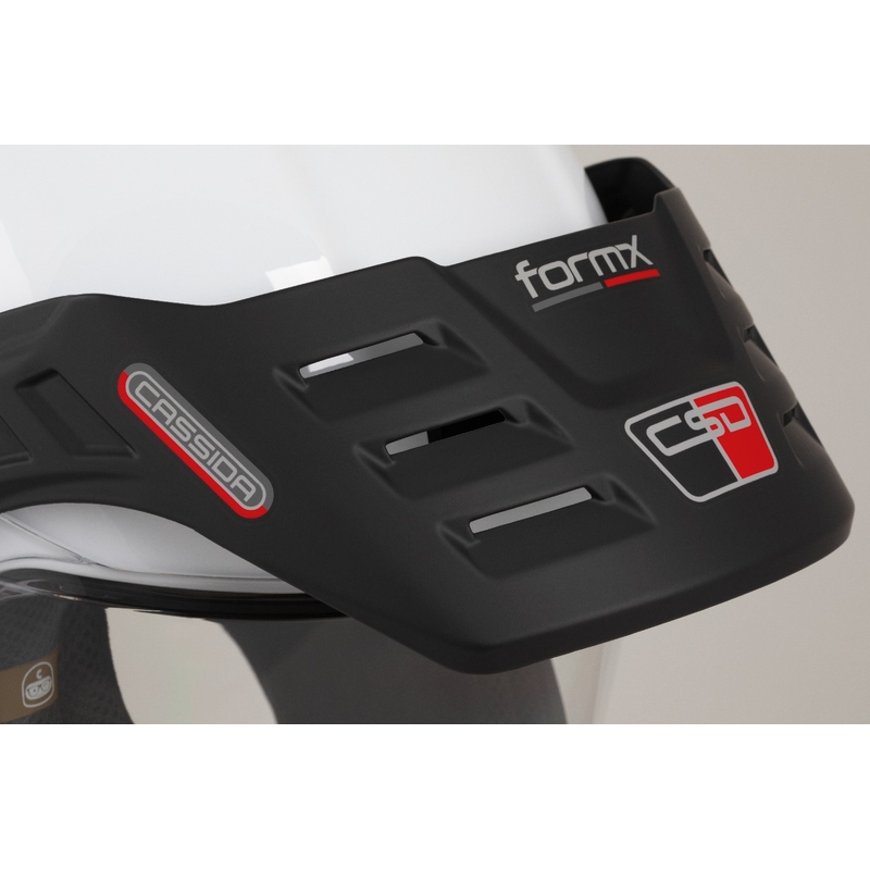 Casque enduro Cassida FormX FlatOut blanc-noir-rouge