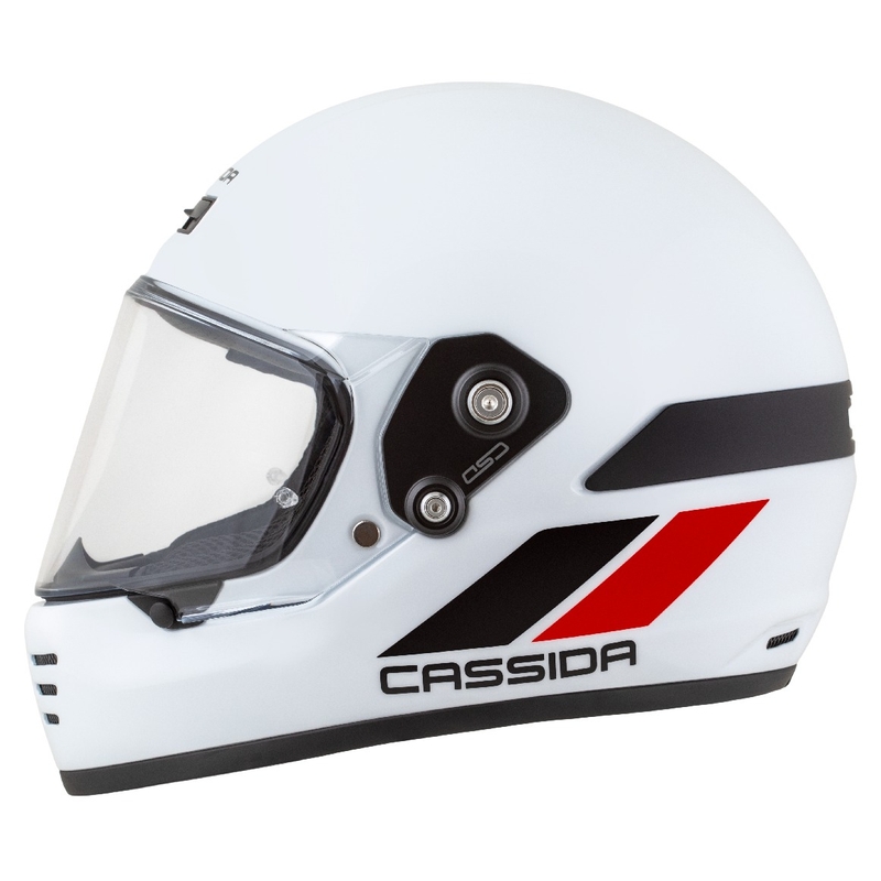 Casque enduro Cassida FormX FlatOut blanc-noir-rouge