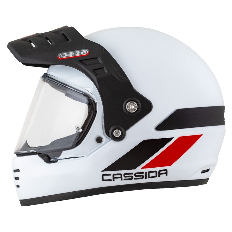 Casque enduro Cassida FormX FlatOut blanc-noir-rouge
