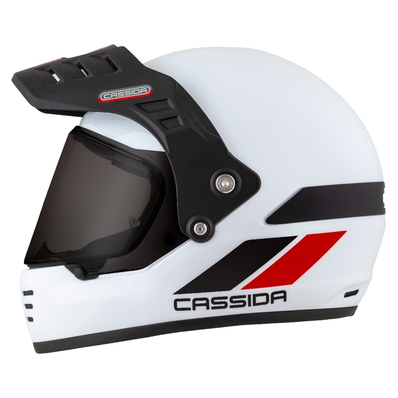 Casque enduro Cassida FormX FlatOut blanc-noir-rouge