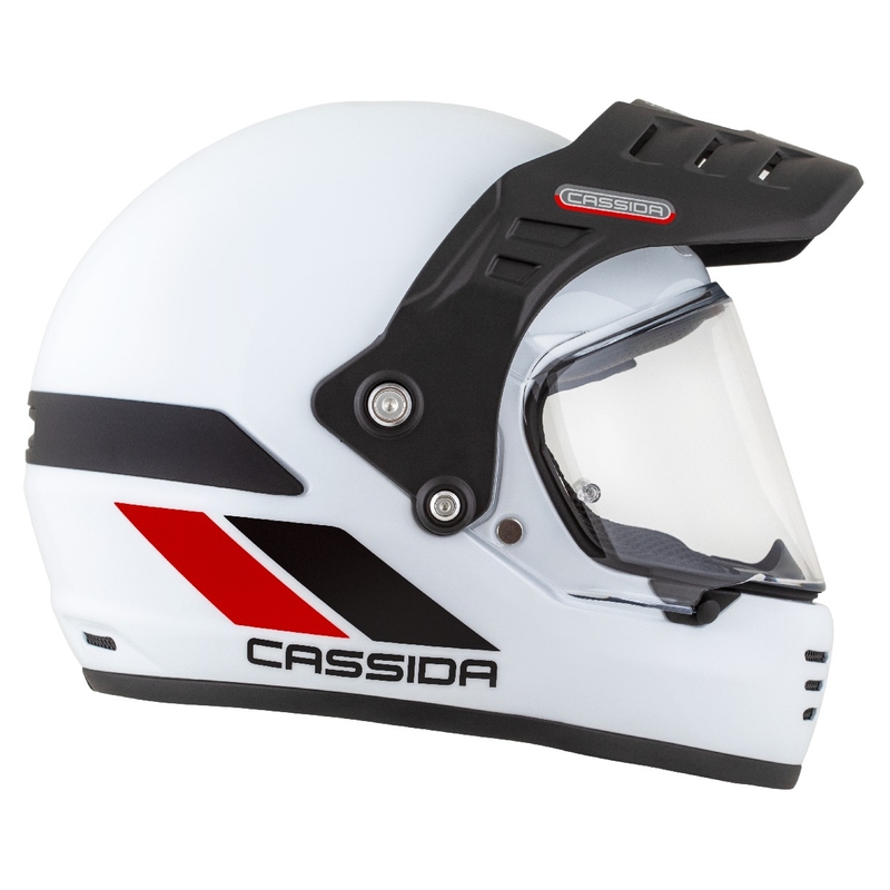 Casque enduro Cassida FormX FlatOut blanc-noir-rouge