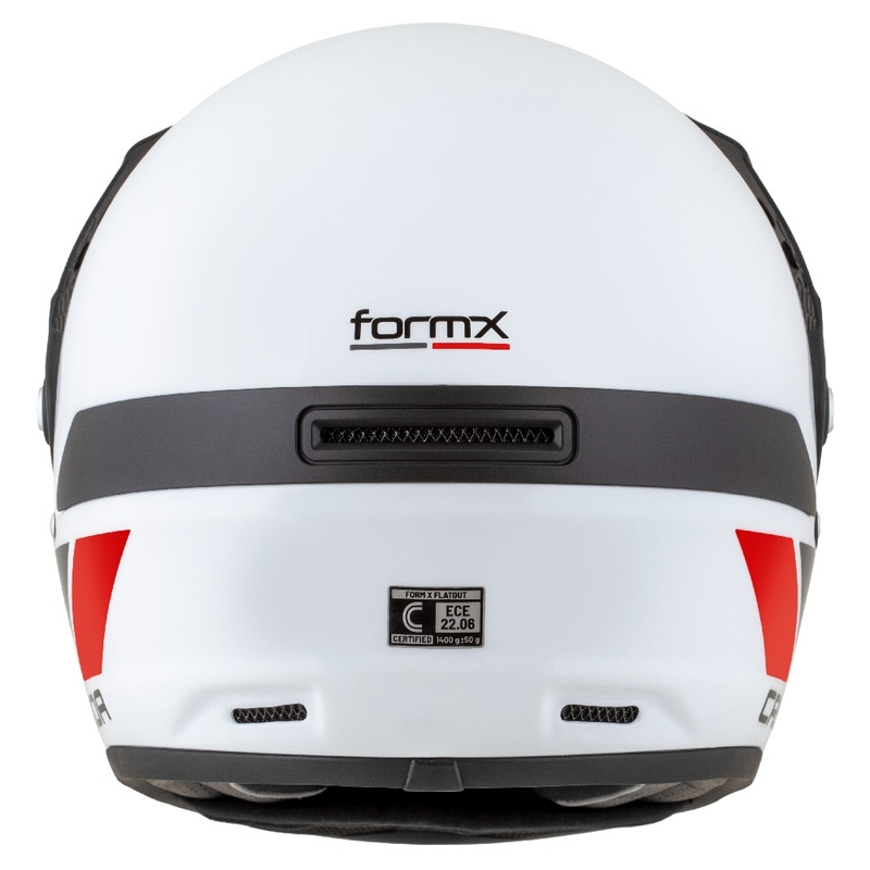 Casque enduro Cassida FormX FlatOut blanc-noir-rouge