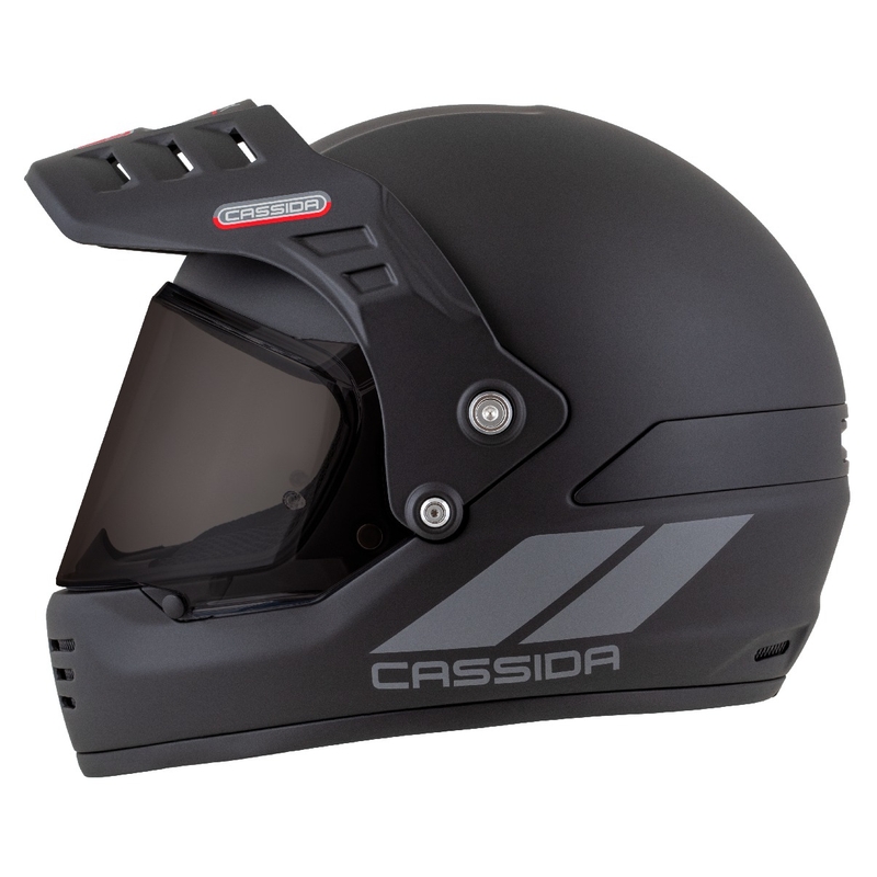 Casque Enduro Cassida FormX FlatOut noir mat-gris foncé