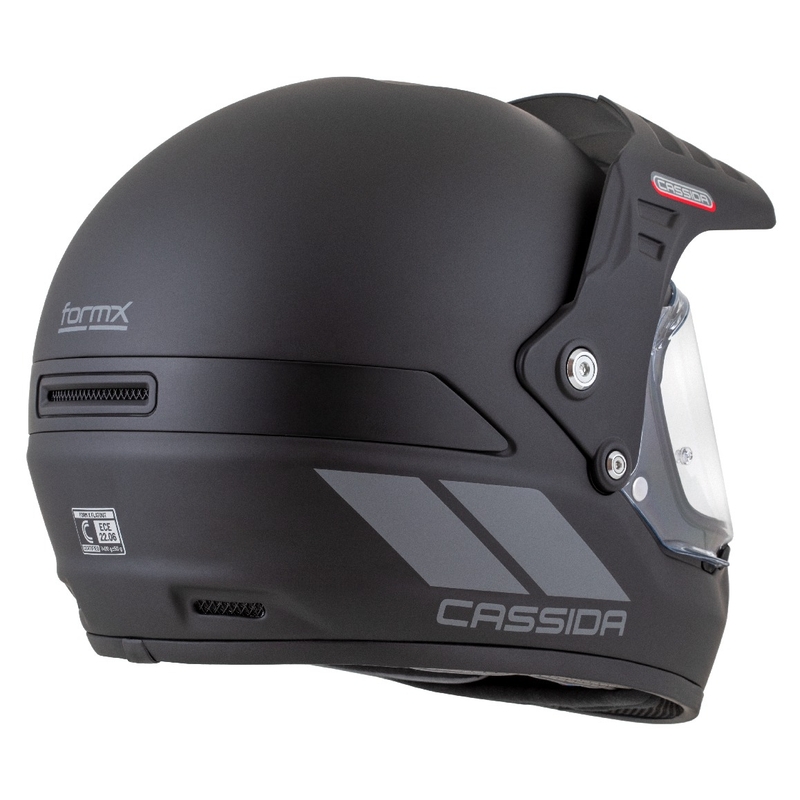 Casque Enduro Cassida FormX FlatOut noir mat-gris foncé