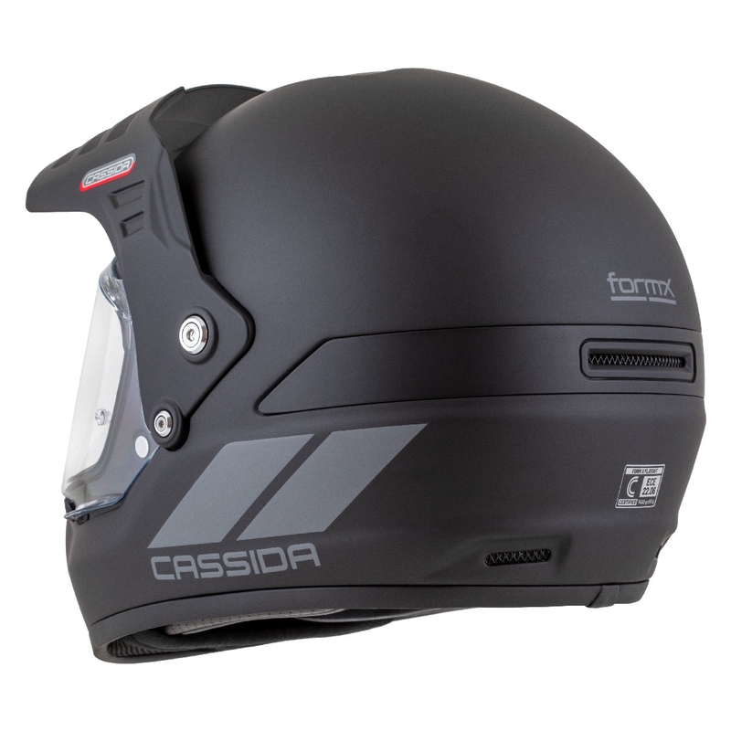 Casque Enduro Cassida FormX FlatOut noir mat-gris foncé