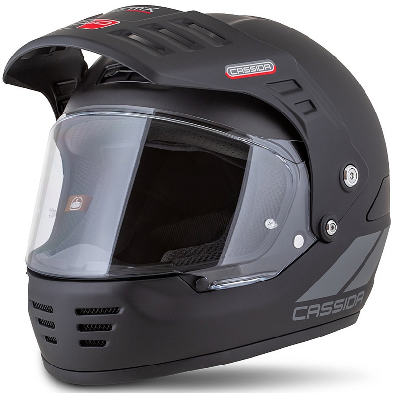 Casque Enduro Cassida FormX FlatOut noir mat-gris foncé