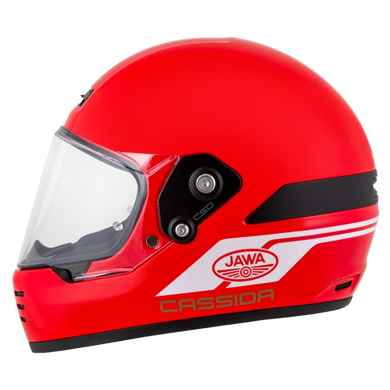 Casque enduro Cassida FormX Jawa RotaX rouge-blanc-or