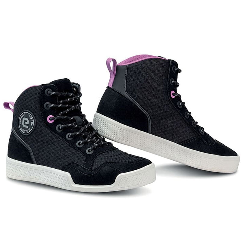 Bottes moto femme Eleveit Force Airtech Lady noir-rose