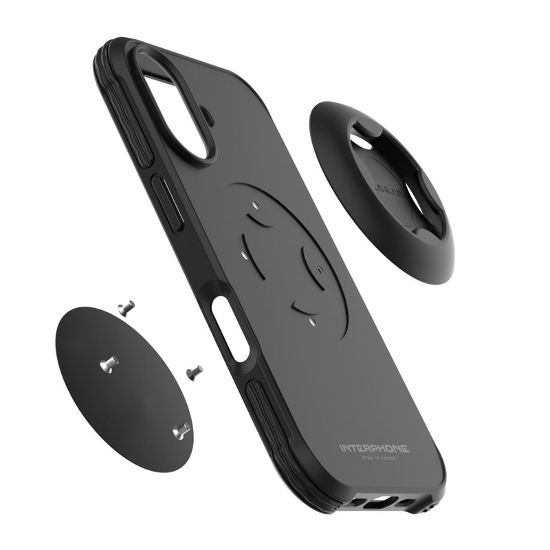 Housse de protection Interphone QUIKLOX Tetraforce pour Apple iPhone 16 Plus noir