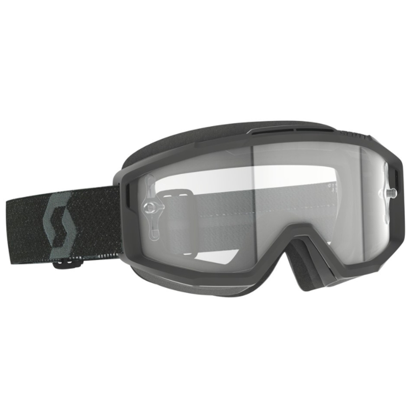 Lunettes de motocross SCOTT Split OTG noires avec plexiglas transparent