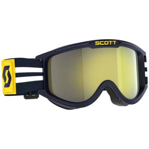 Lunettes cross SCOTT 89X Era bleu-blanc avec plexiglas chromé jaune