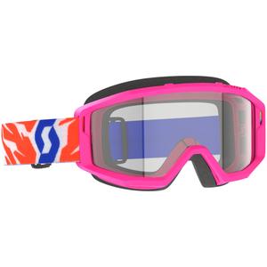 Lunettes de motocross enfant SCOTT Primal Youth rose avec plexiglas transparent