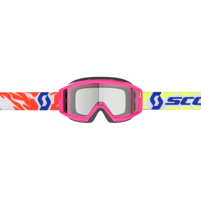 Lunettes de motocross enfant SCOTT Primal Youth rose avec plexiglas transparent
