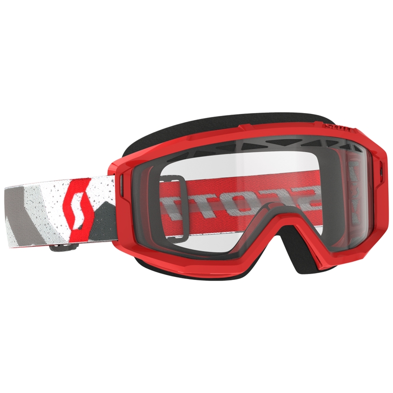 Lunettes motocross SCOTT Primal Enduro camo rouge avec plexiglas transparent soldes