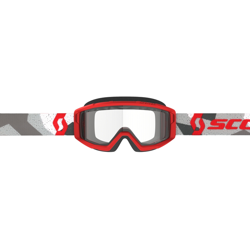 Lunettes motocross SCOTT Primal Enduro camo rouge avec plexiglas transparent soldes