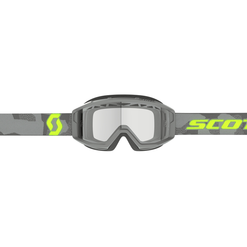 Lunettes motocross SCOTT Primal Enduro gris-jaune fluo avec plexiglas transparent