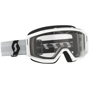 Lunettes de motocross SCOTT Primal Enduro blanches avec plexiglas transparent