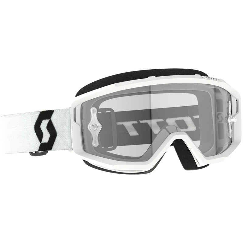 Lunettes motocross SCOTT Primal Clear blanc avec plexiglas transparent
