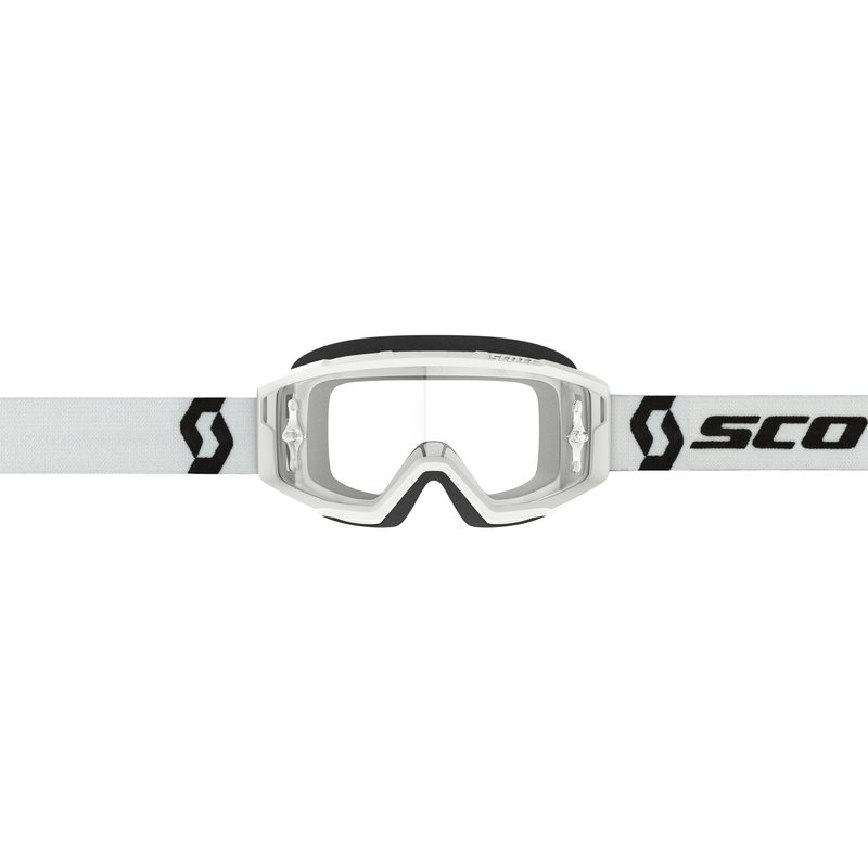Lunettes motocross SCOTT Primal Clear blanc avec plexiglas transparent