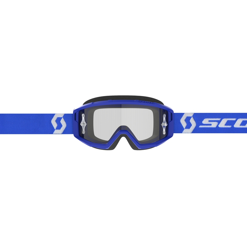Lunettes de motocross SCOTT Primal Clear bleu avec plexiglas transparent