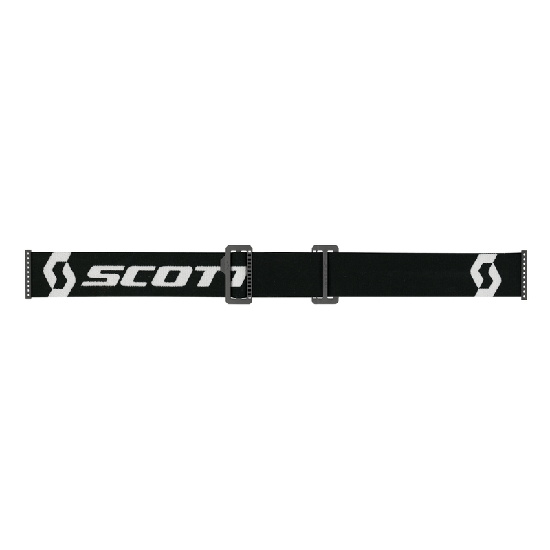 Lunettes de motocross SCOTT Primal CH noir-blanc avec plexiglas chrome argent
