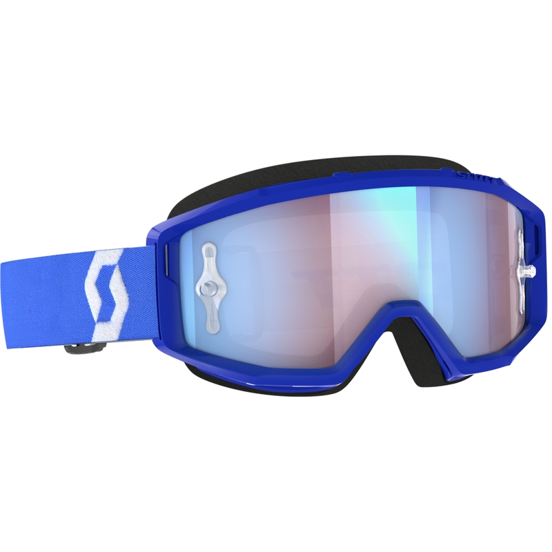 Lunettes cross SCOTT Primal CH bleu-blanc avec plexiglas bleu chrome
