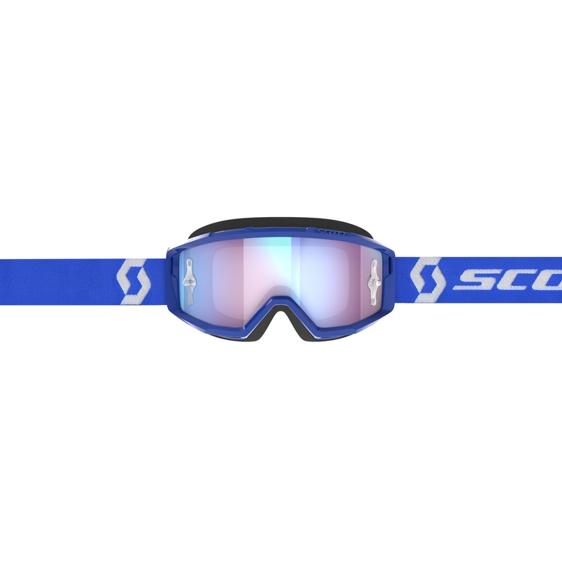 Lunettes cross SCOTT Primal CH bleu-blanc avec plexiglas bleu chrome