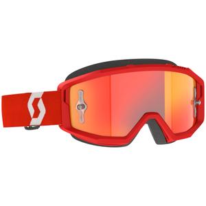 Lunettes cross SCOTT Primal CH rouge-blanc avec plexiglas chrome orange