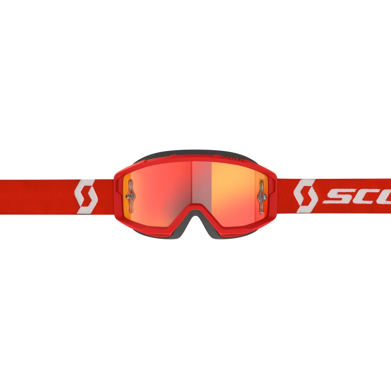 Lunettes cross SCOTT Primal CH rouge-blanc avec plexiglas chrome orange