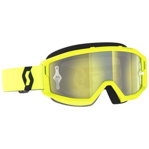 Lunettes motocross SCOTT Primal CH jaune-noir avec plexiglas jaune chrome