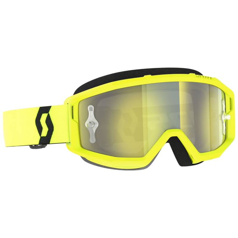 Lunettes motocross SCOTT Primal CH jaune-noir avec plexiglas jaune chrome