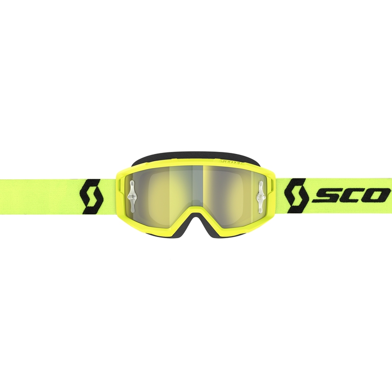 Lunettes motocross SCOTT Primal CH jaune-noir avec plexiglas jaune chrome