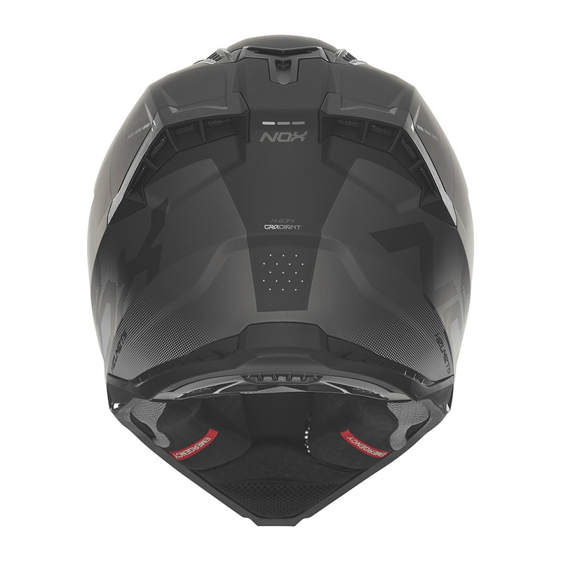 Casque motocross NOX N634 noir mat-argent