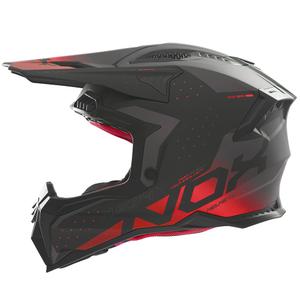 Casque motocross NOX N634 noir mat-rouge
