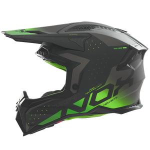 Casque motocross NOX N634 noir-vert mat
