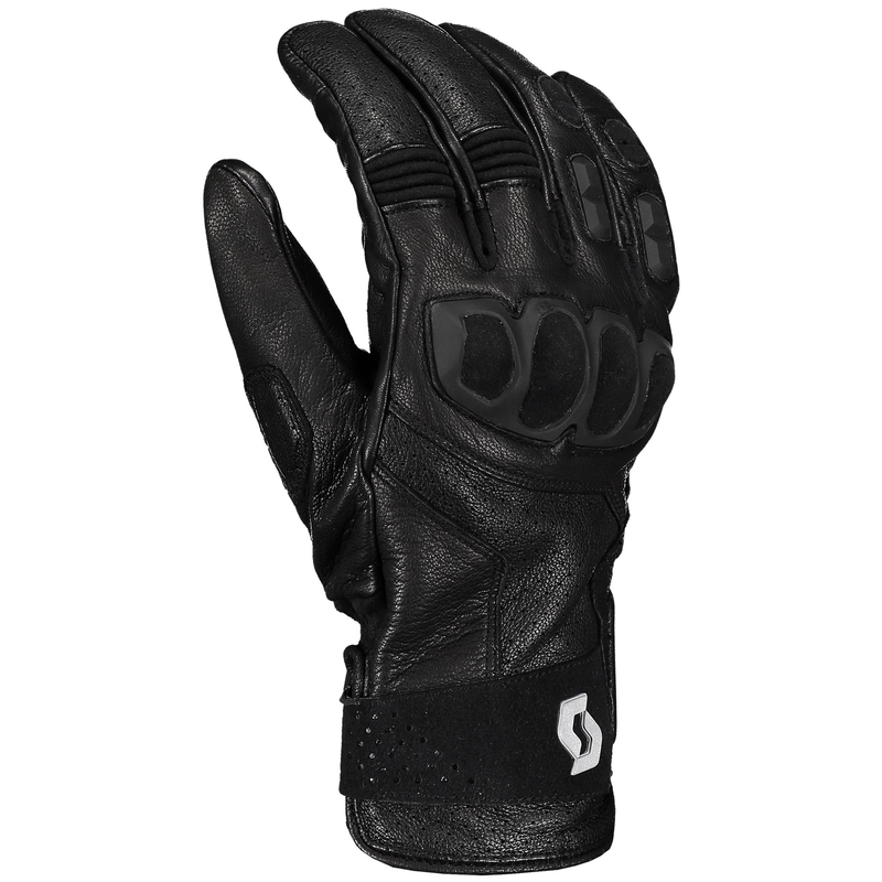 Gants moto en cuir SCOTT SPORT ADV noirs