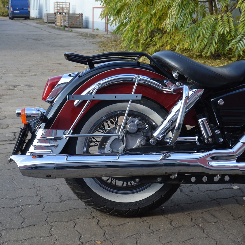 Cadres de support pour valises avec dossier HONDA VT1100 C3 Aero chrome