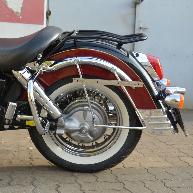 Cadres de support pour valises avec dossier HONDA VT1100 C3 Aero chrome