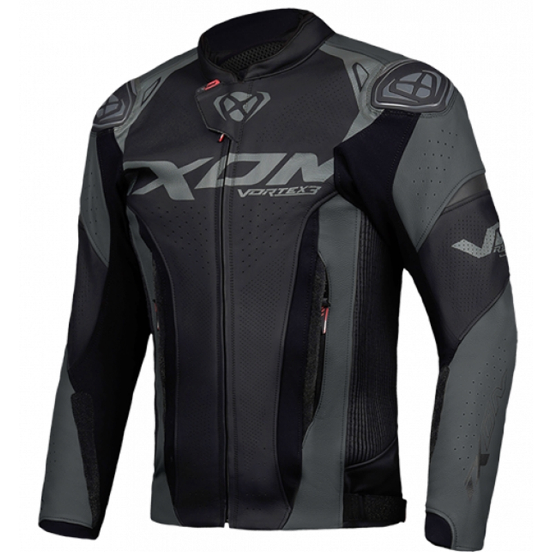 Blouson moto en cuir IXON Vortex 3 noir